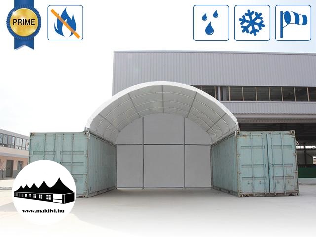 Hátsó fal 8m széles konténer fedéshez / 720g/m2 PVC / Fehér 