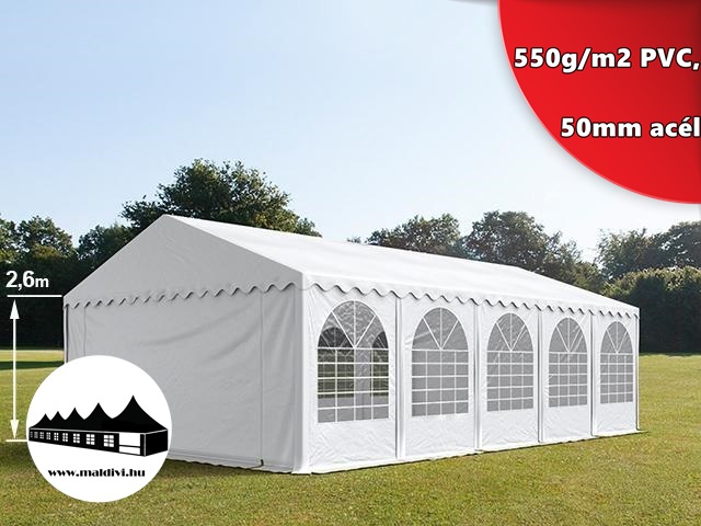 5x10m 2,6m oldalmagasságú Professional rendezvénysátor 550g/m2 PVC