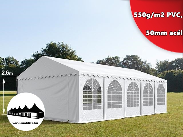 6x10m 2,6m oldalmagasságú Professional rendezvénysátor 550g/m2 PVC